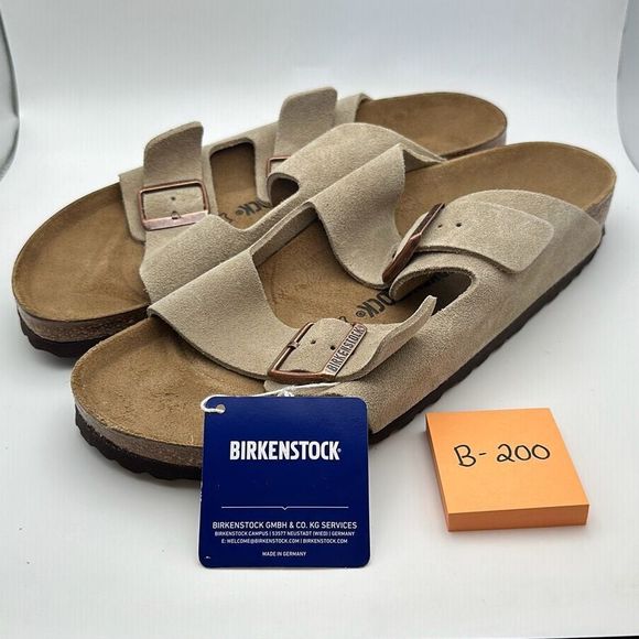 BIRKENSTOCK Women's Arizona Soft Footbed Suede Leather  EU 43 US 10 TAUPE - Picture 3 of 7